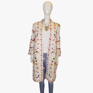 White Embroidered Cape